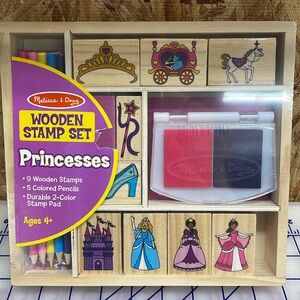 Melissa & Doug 2418 Wooden Stamp Set, Princesses